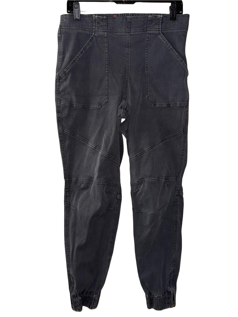 Spanx Stretch Twill Cargo Jogger Womens Large Gray 20319R Utility Pants